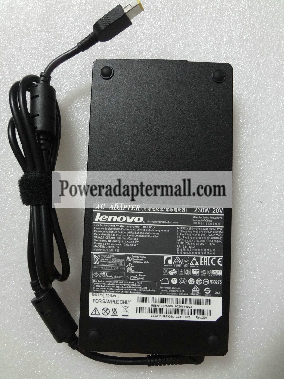 Genuine 230W 20V 11.5A Lenovo ThinkPad P70 20ER002KUS AC Adapter